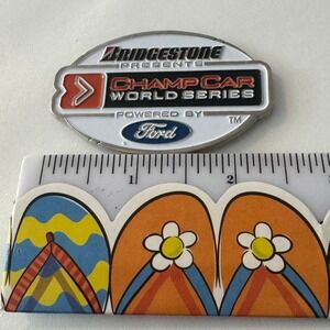 Bridgestone Champ Car World Series Powered by Ford Metal Emblem Badge Magnet